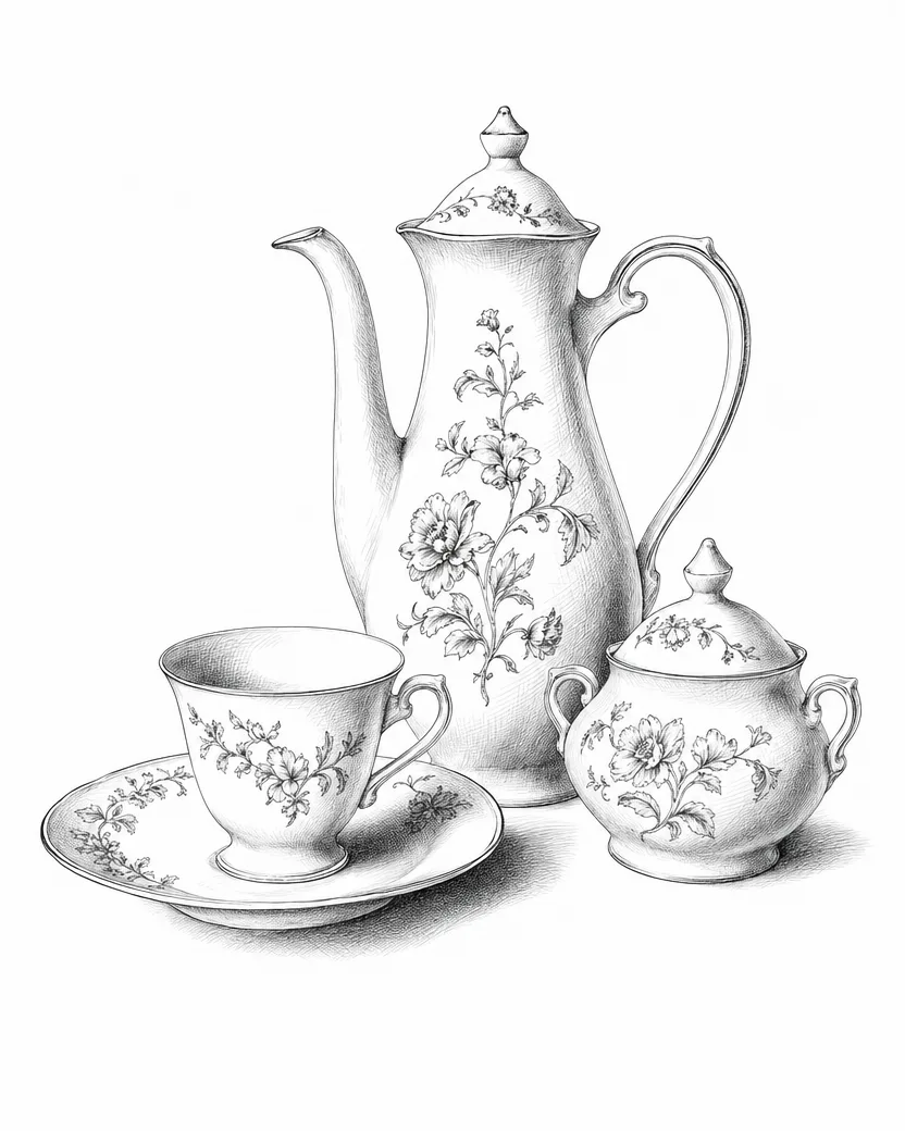 Szkic piórkiem: Porcelana z Ćmielowa