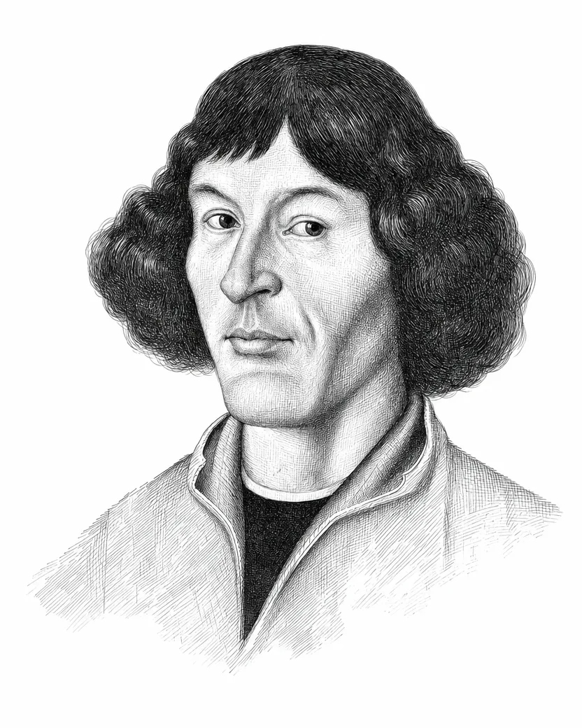 Szkic piórkiem: Mikołaj Kopernik